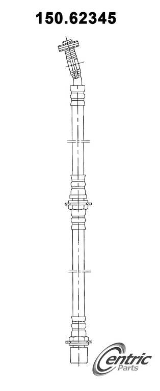 Front View of Rear Right Brake Hydraulic Hose CENTRIC 150.62345