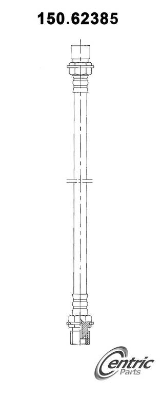 Front View of Rear Brake Hydraulic Hose CENTRIC 150.62385