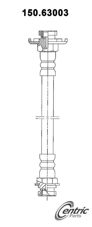 Front View of Front Brake Hydraulic Hose CENTRIC 150.63003