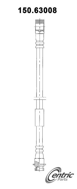 Front View of Front Brake Hydraulic Hose CENTRIC 150.63008