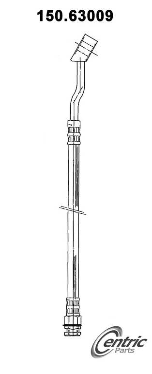 Front View of Front Brake Hydraulic Hose CENTRIC 150.63009