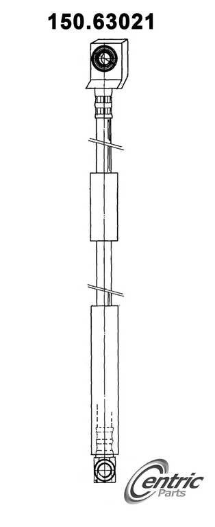 Front View of Front Right Brake Hydraulic Hose CENTRIC 150.63021