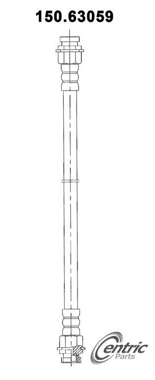 Front View of Front Brake Hydraulic Hose CENTRIC 150.63059