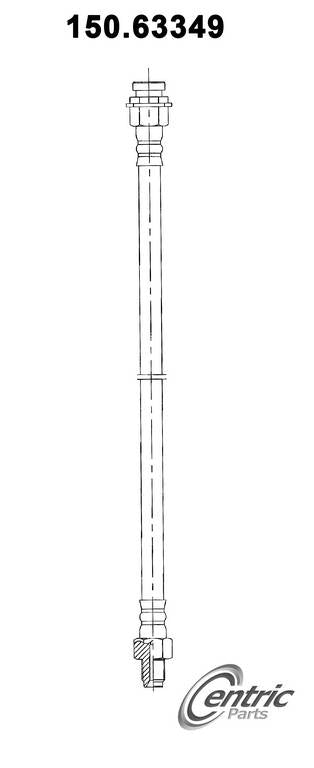 Front View of Rear Brake Hydraulic Hose CENTRIC 150.63349