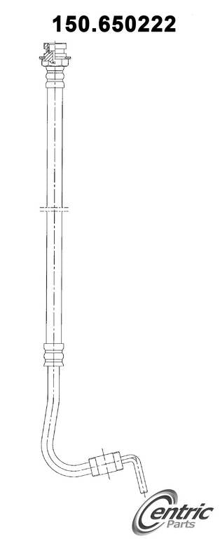 Front View of Front Left Brake Hydraulic Hose CENTRIC 150.65022