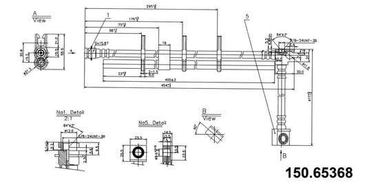 Front View of Rear Left Brake Hydraulic Hose CENTRIC 150.65368