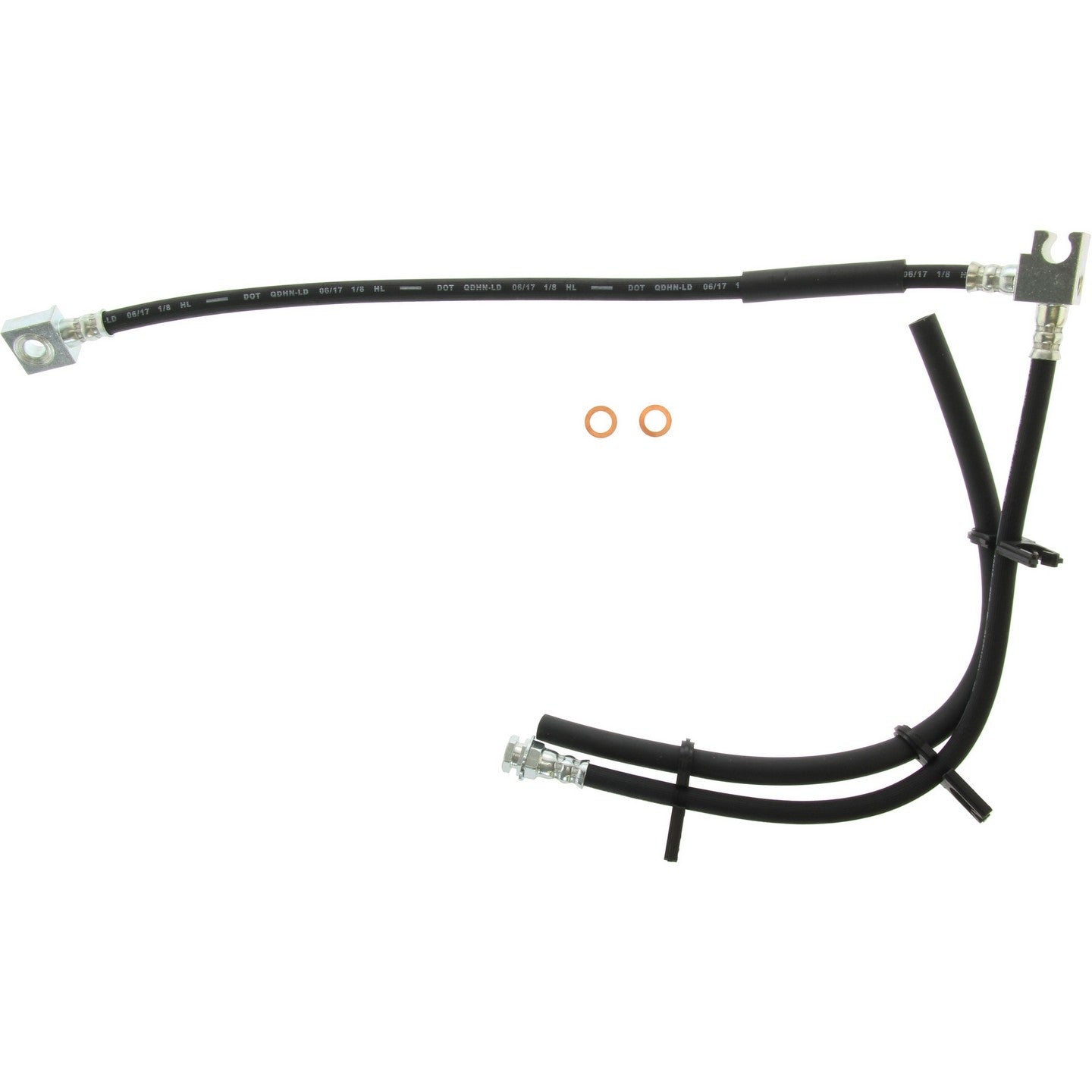 Side View of Rear Left Brake Hydraulic Hose CENTRIC 150.65434