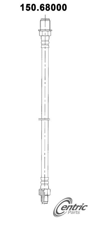 Front View of Rear Brake Hydraulic Hose CENTRIC 150.68000