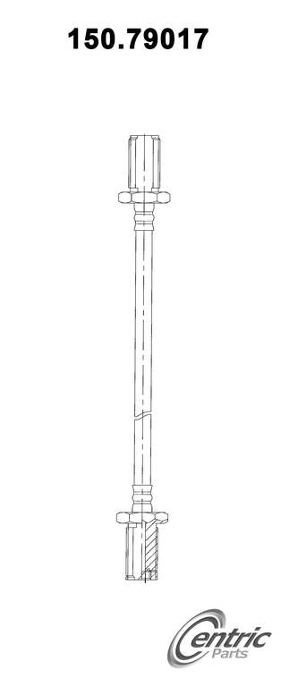 Front View of Front Brake Hydraulic Hose CENTRIC 150.79017