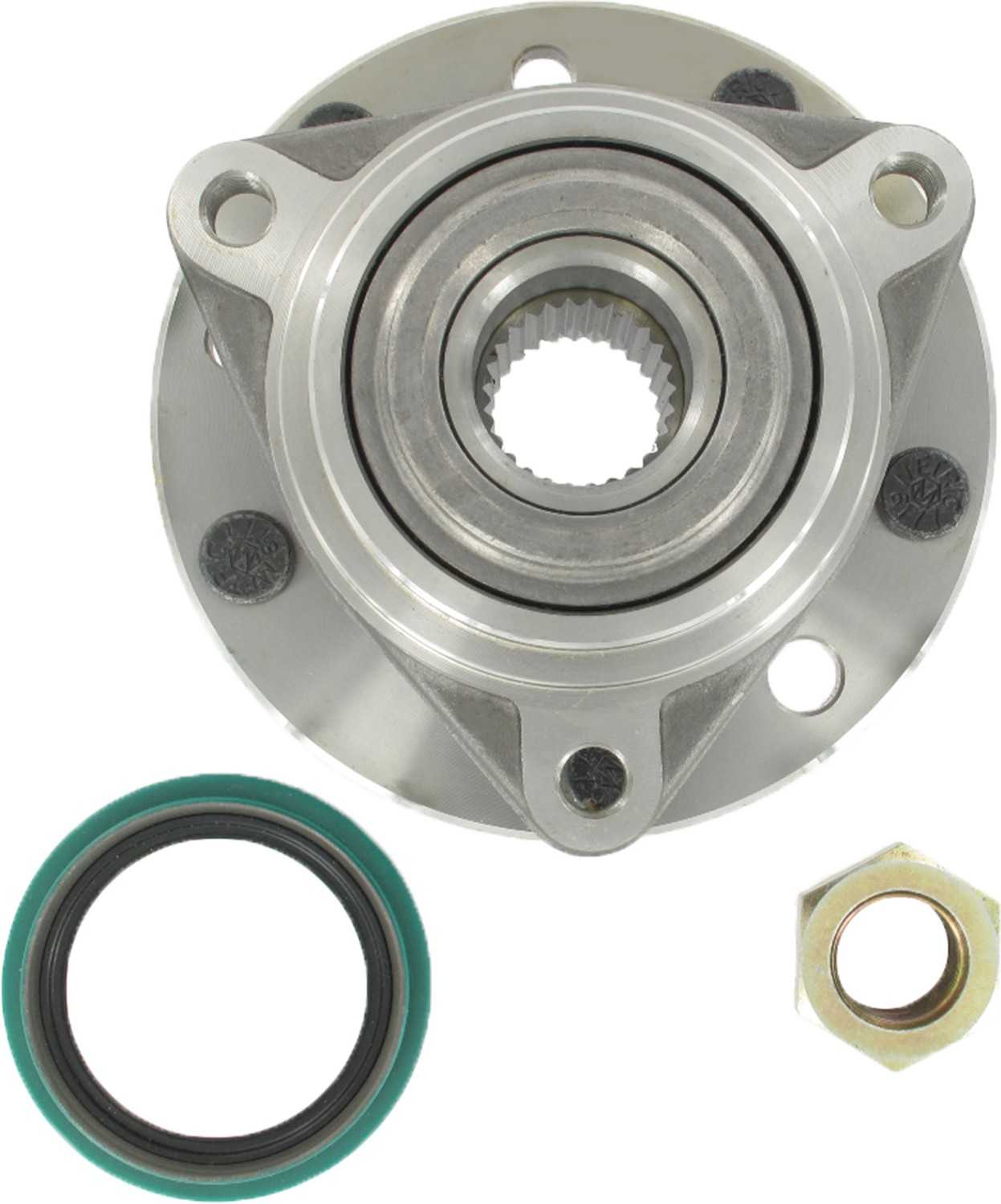 Front View of Front Axle Bearing and Hub Assembly SKF BR930052K