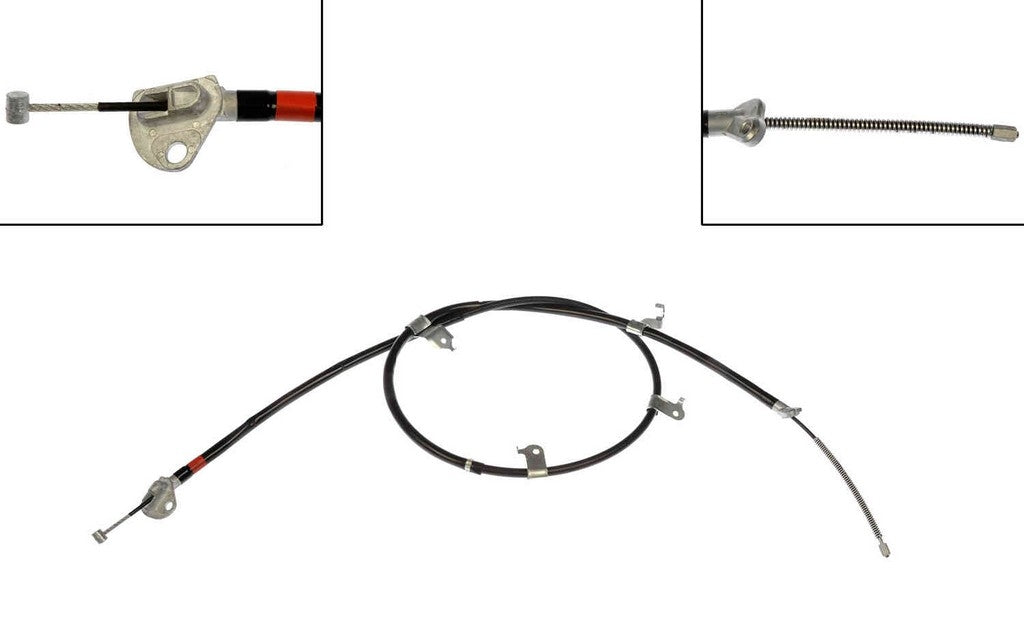 Front View of Rear Right Parking Brake Cable DORMAN C660534