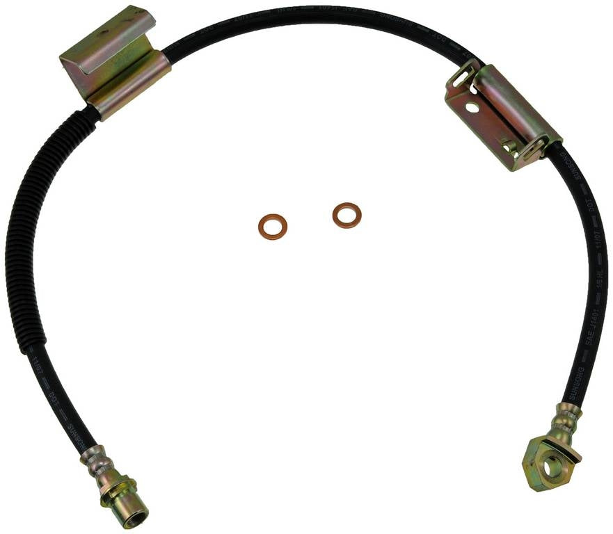 Front View of Front Left Brake Hydraulic Hose DORMAN H381298