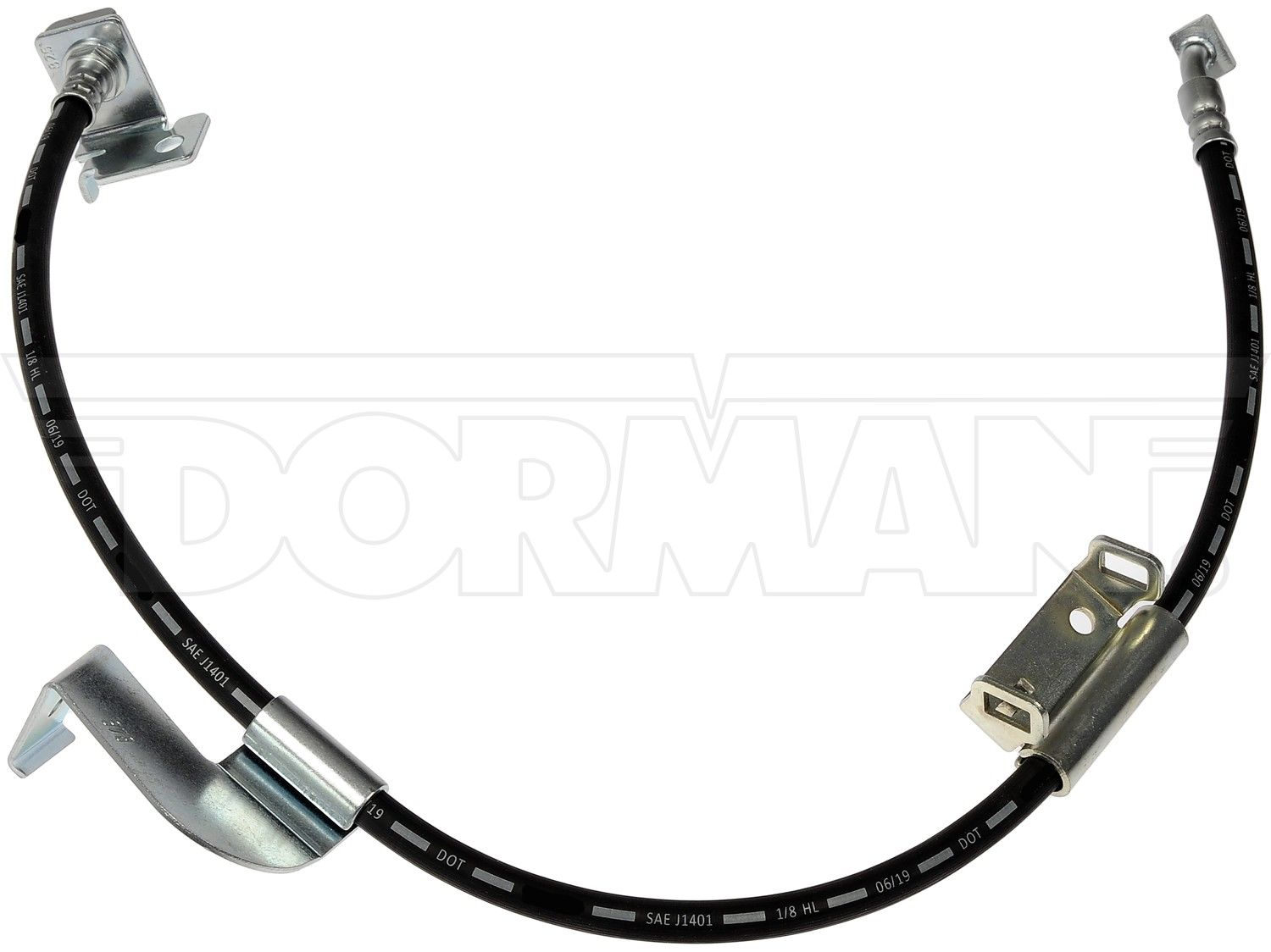 Top View of Front Right Brake Hydraulic Hose DORMAN H621677