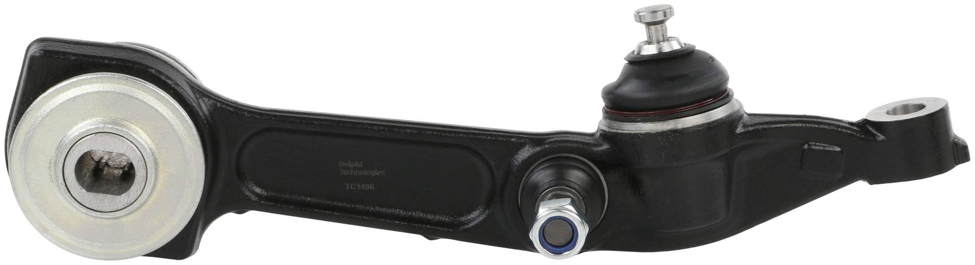 Front View of Front Rear Left Suspension Control Arm and Ball Joint Assembly DELPHI TC1496