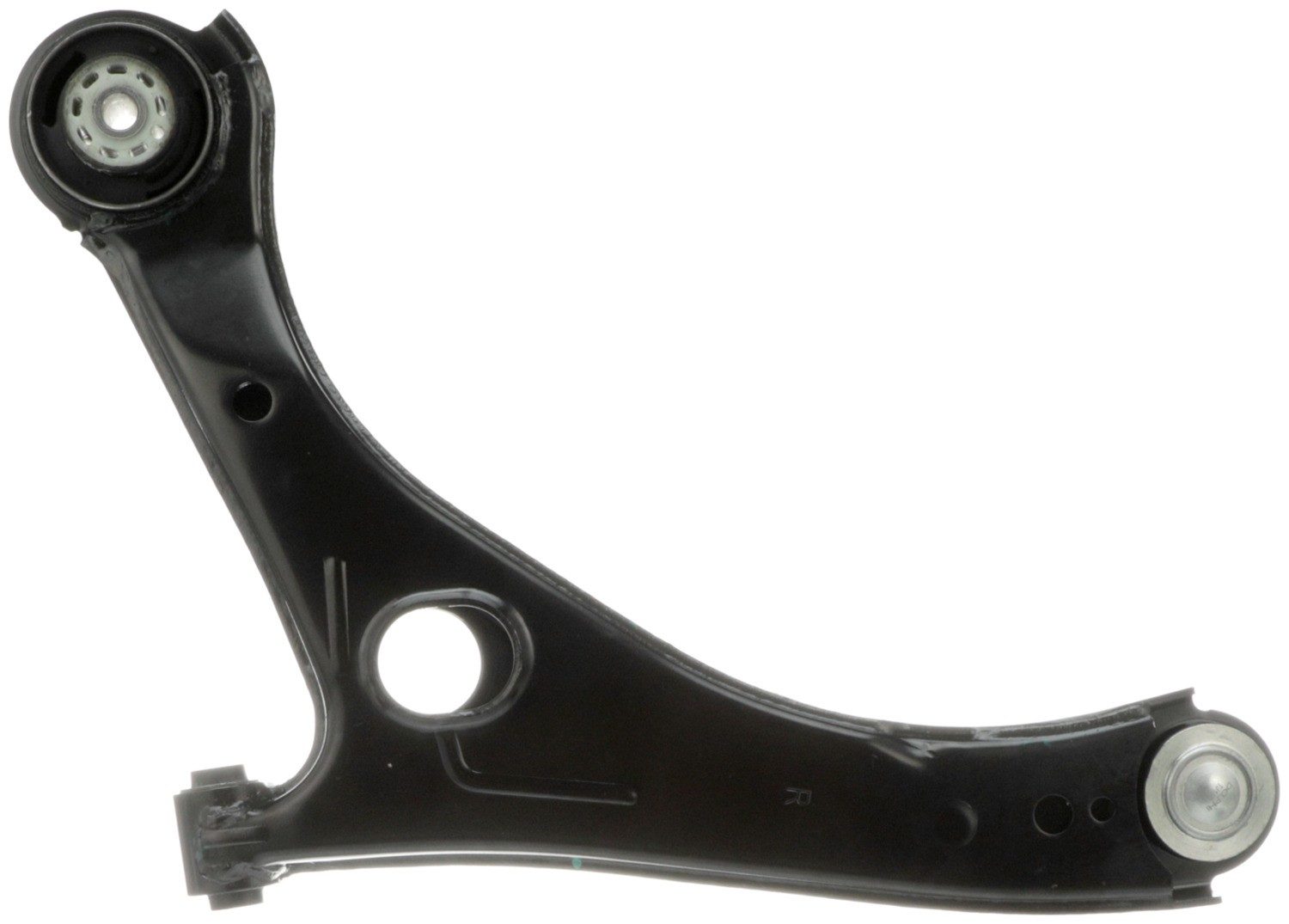 Bottom View of Front Right Suspension Control Arm and Ball Joint Assembly DELPHI TC5783