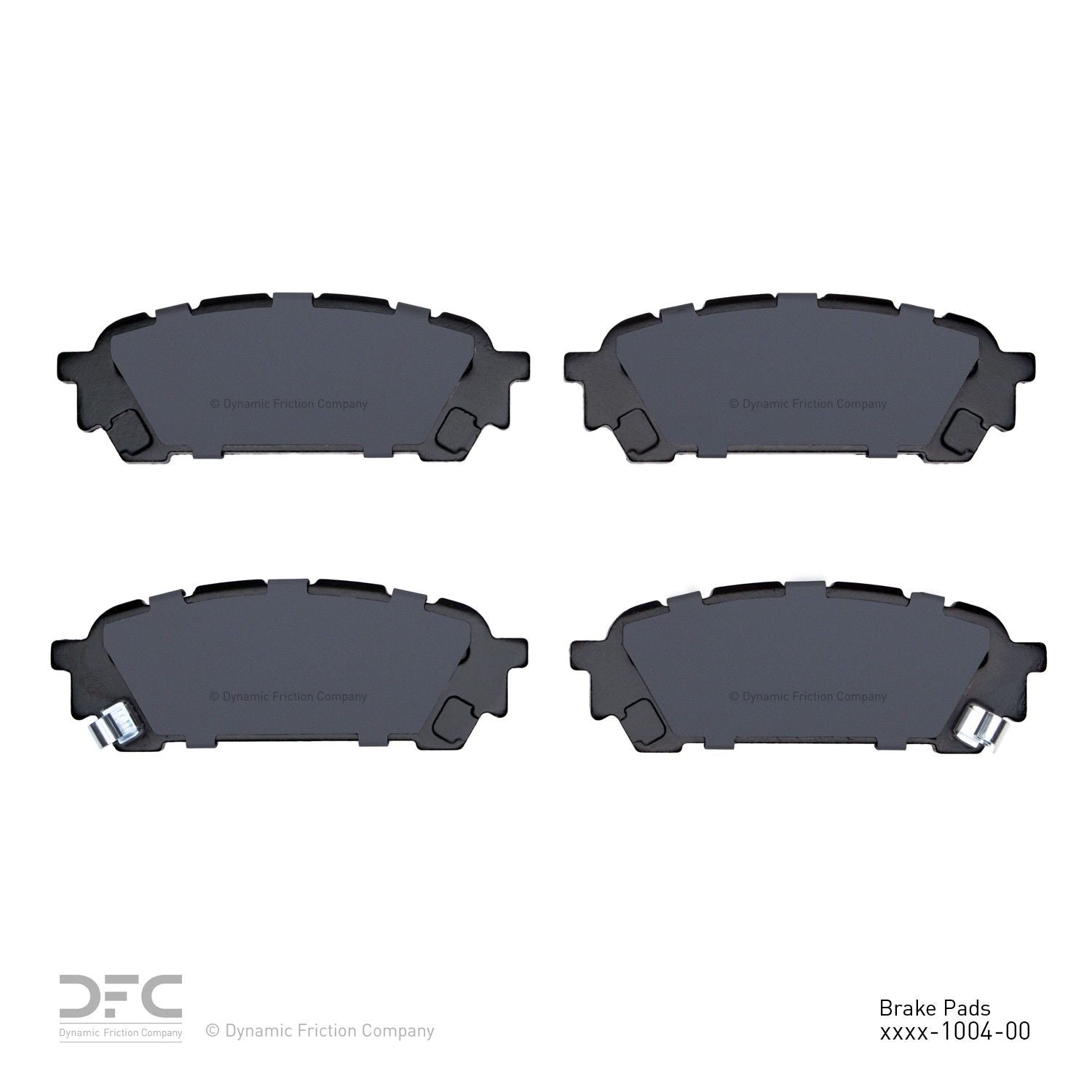 Back View of Rear Disc Brake Pad Set DYNAMIC 1115-1004-00