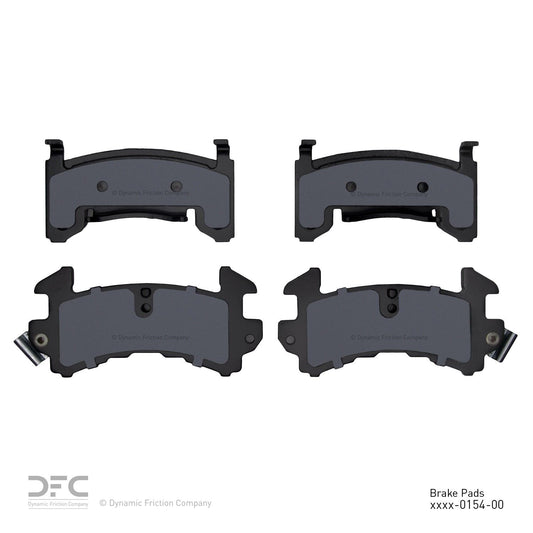 Back View of Front Disc Brake Pad Set DYNAMIC 1214-0154-00