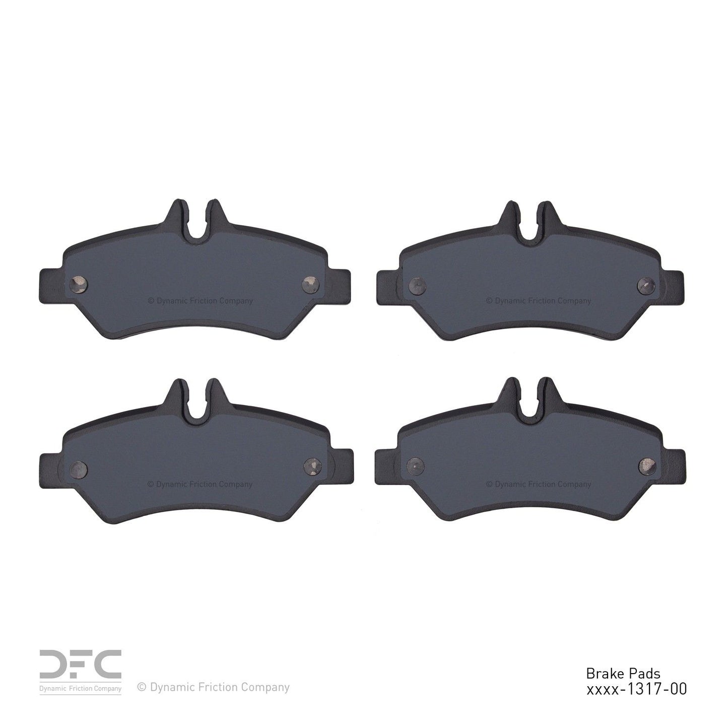 Back View of Rear Disc Brake Pad Set DYNAMIC 1214-1317-00