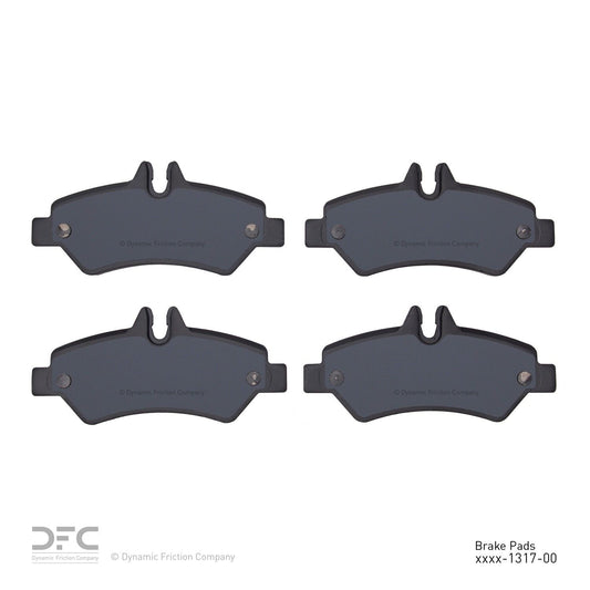 Back View of Rear Disc Brake Pad Set DYNAMIC 1214-1317-00