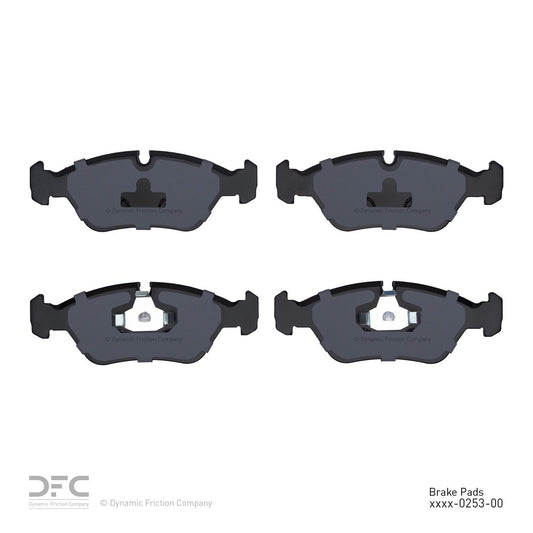 Back View of Front Disc Brake Pad Set DYNAMIC 1310-0253-00