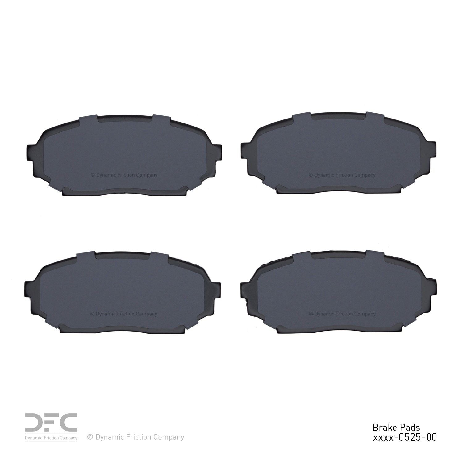 Back View of Front Disc Brake Pad Set DYNAMIC 1310-0525-00