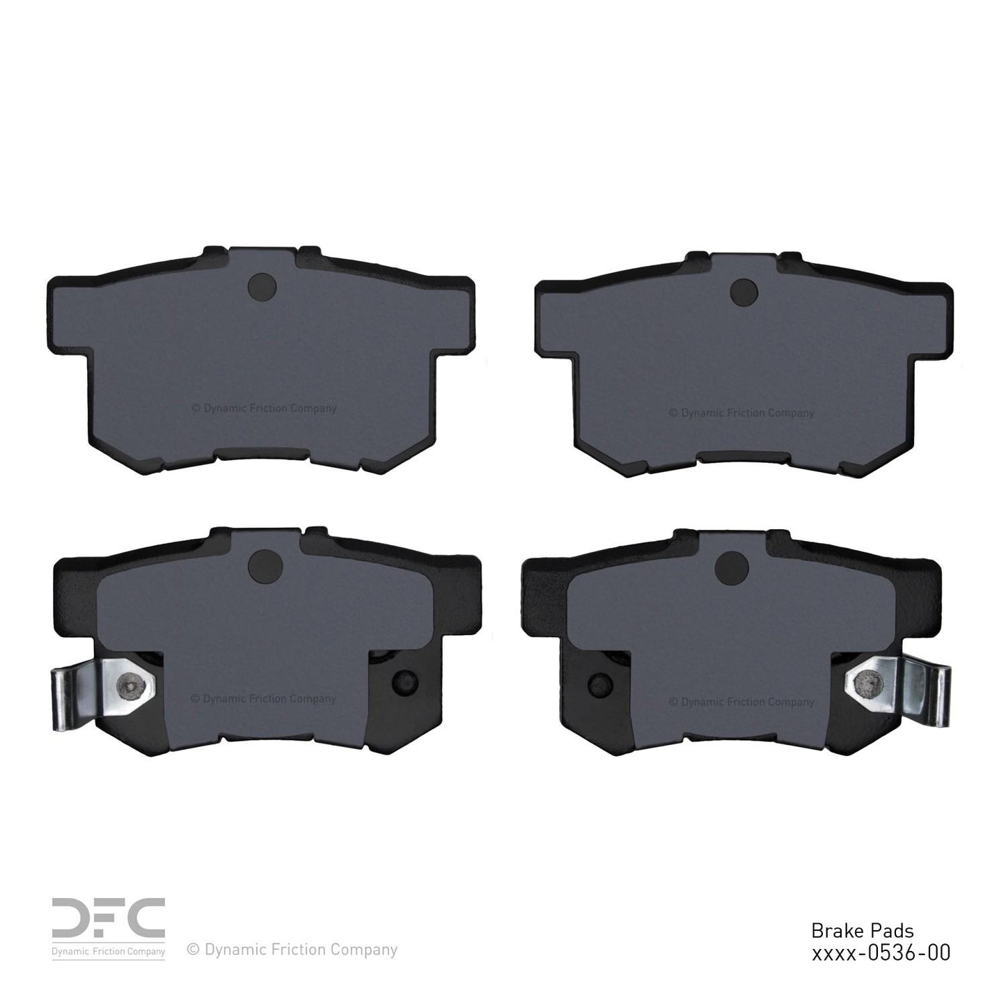 Back View of Rear Disc Brake Pad Set DYNAMIC 1310-0536-00