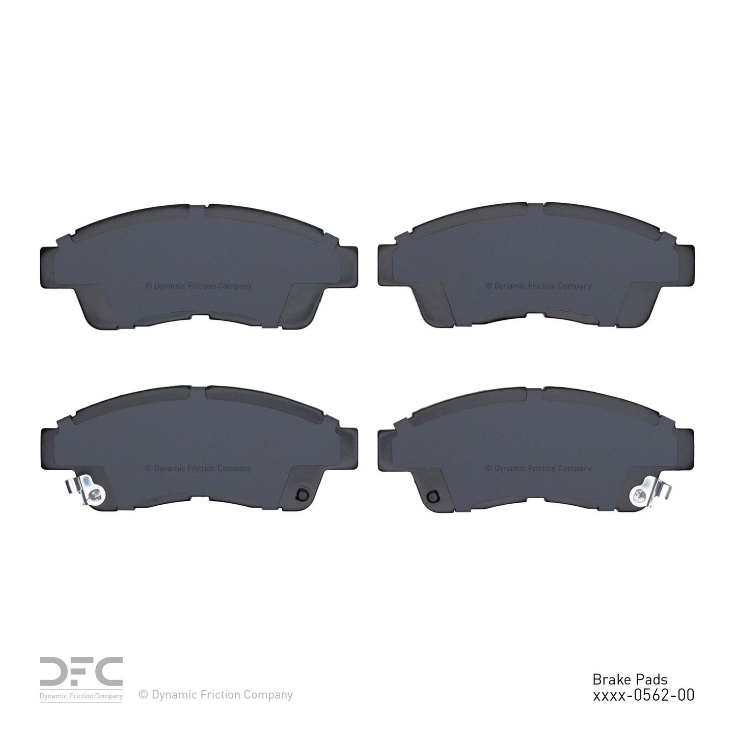 Back View of Front Disc Brake Pad Set DYNAMIC 1310-0562-00