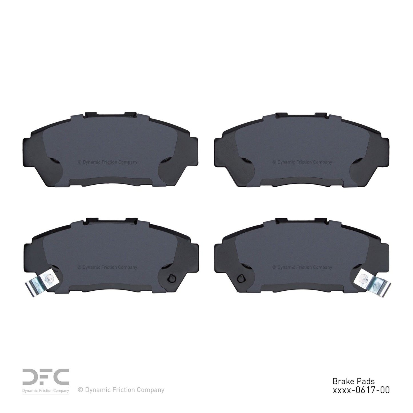 Back View of Front Disc Brake Pad Set DYNAMIC 1310-0617-00