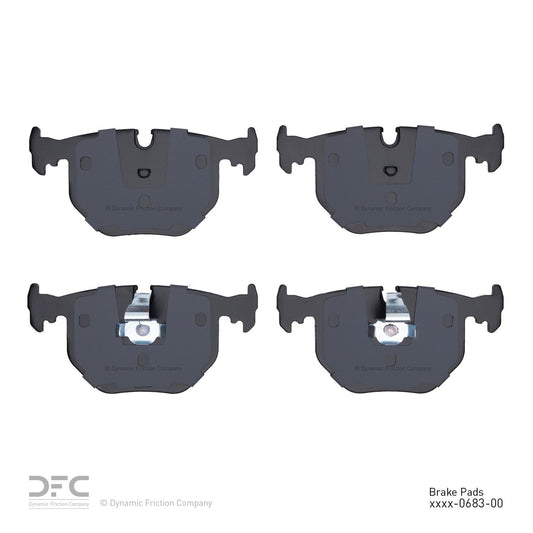 Back View of Rear Disc Brake Pad Set DYNAMIC 1310-0683-00