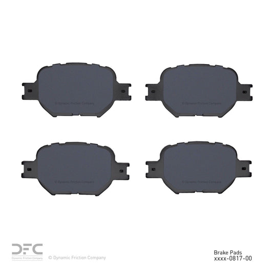 Back View of Front Disc Brake Pad Set DYNAMIC 1310-0817-00