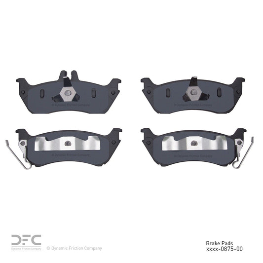 Back View of Rear Disc Brake Pad Set DYNAMIC 1310-0875-00