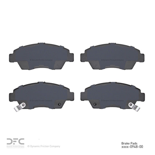 Back View of Front Disc Brake Pad Set DYNAMIC 1310-0948-00