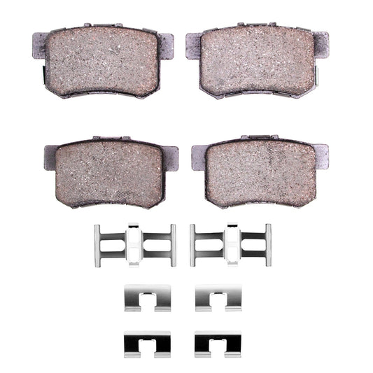 Front View of Rear Disc Brake Pad Set DYNAMIC 1310-1086-01