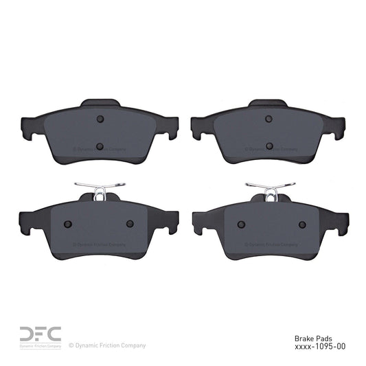 Back View of Rear Disc Brake Pad Set DYNAMIC 1310-1095-00