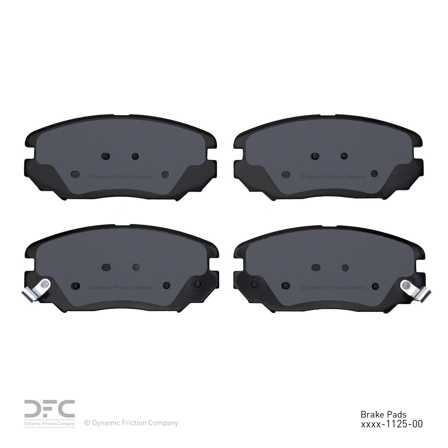 Back View of Front Disc Brake Pad Set DYNAMIC 1310-1125-00