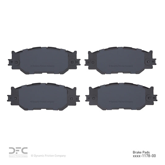 Back View of Front Disc Brake Pad Set DYNAMIC 1310-1178-00