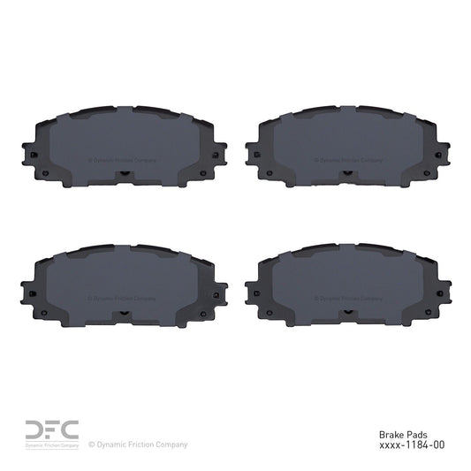 Back View of Front Disc Brake Pad Set DYNAMIC 1310-1184-00