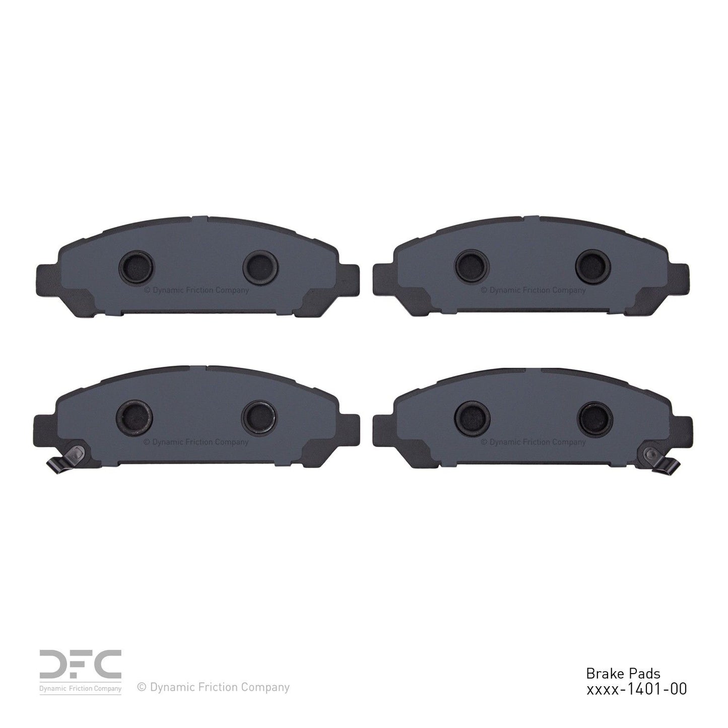 Back View of Front Disc Brake Pad Set DYNAMIC 1310-1401-00