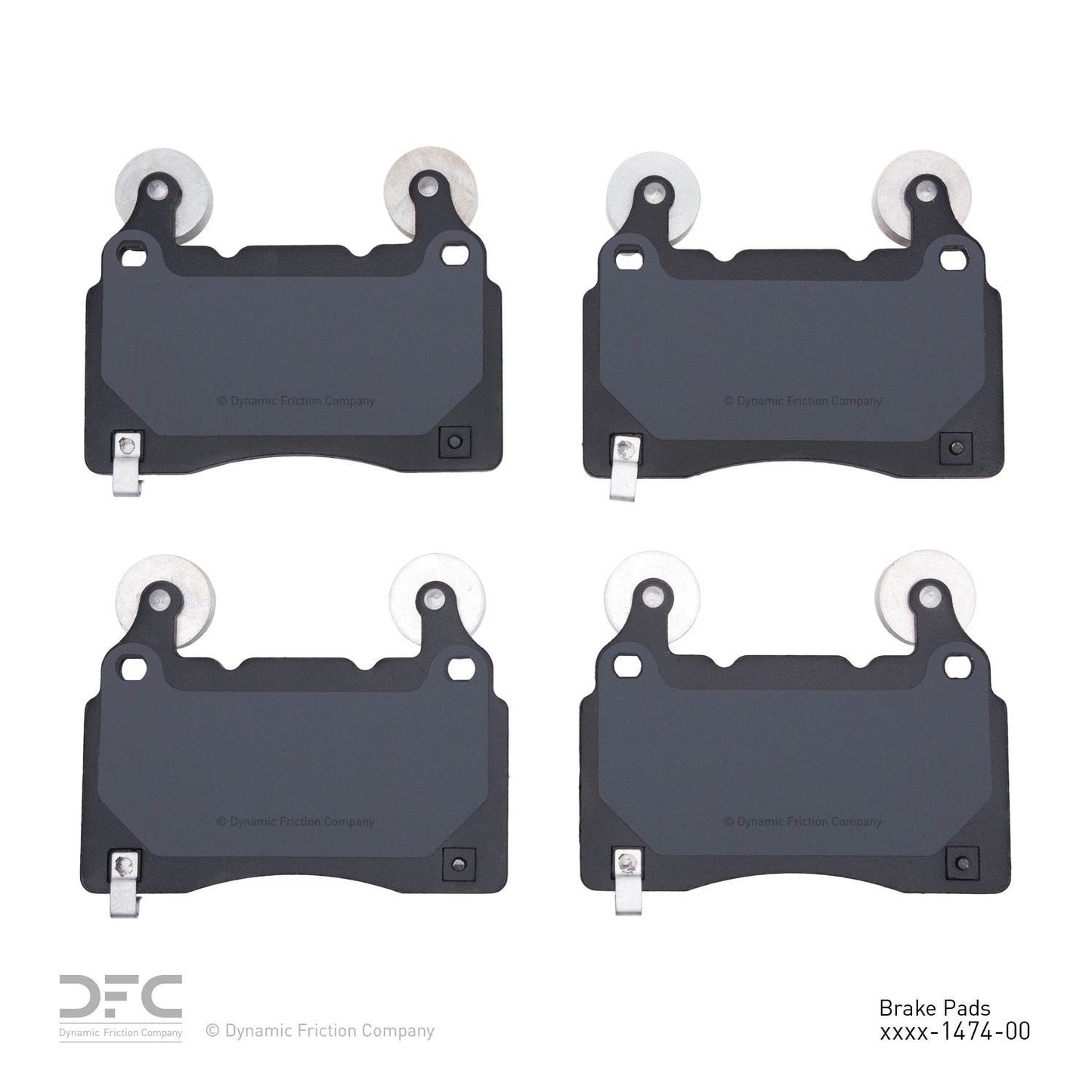 Back View of Front Disc Brake Pad Set DYNAMIC 1310-1474-00