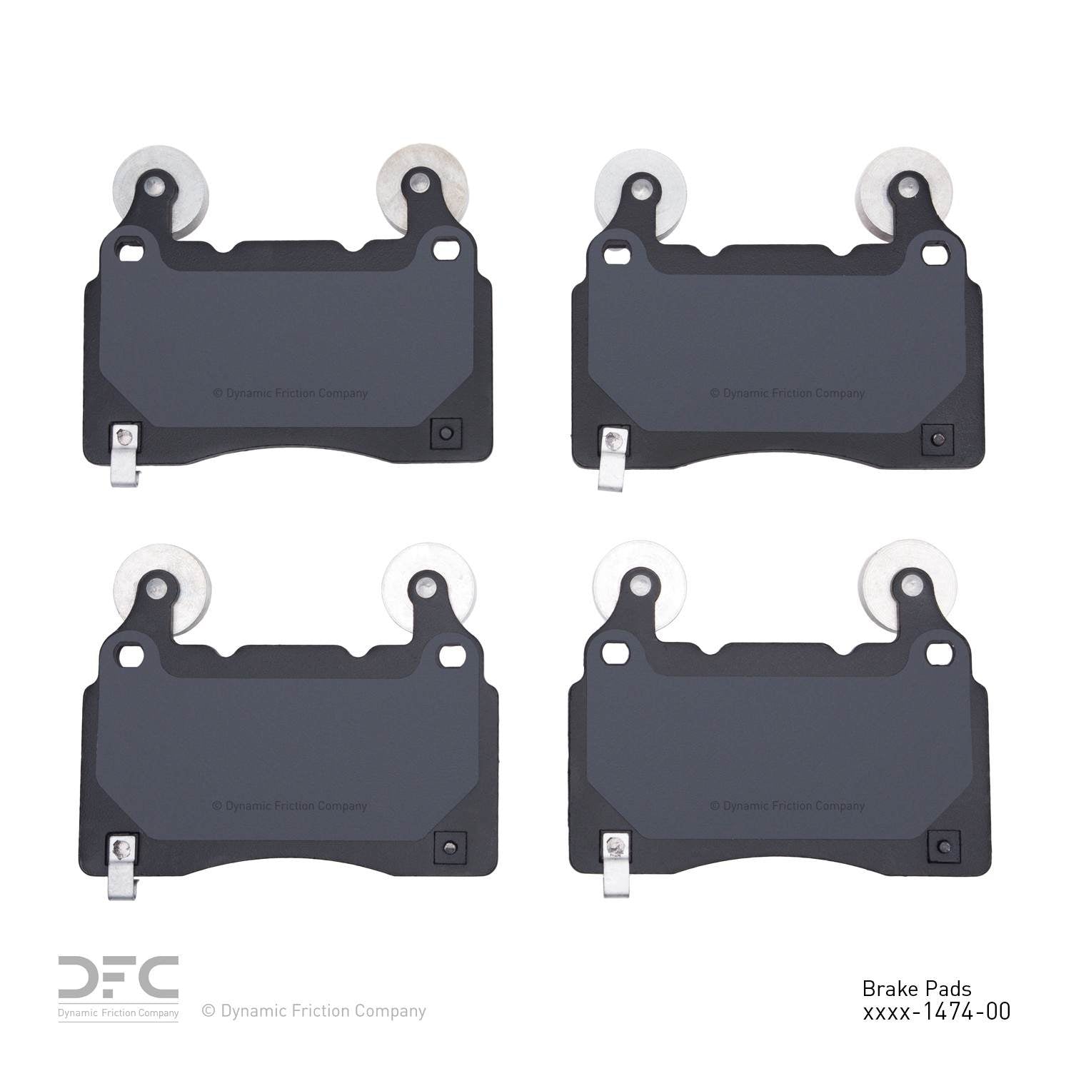 Back View of Front Disc Brake Pad Set DYNAMIC 1310-1474-00