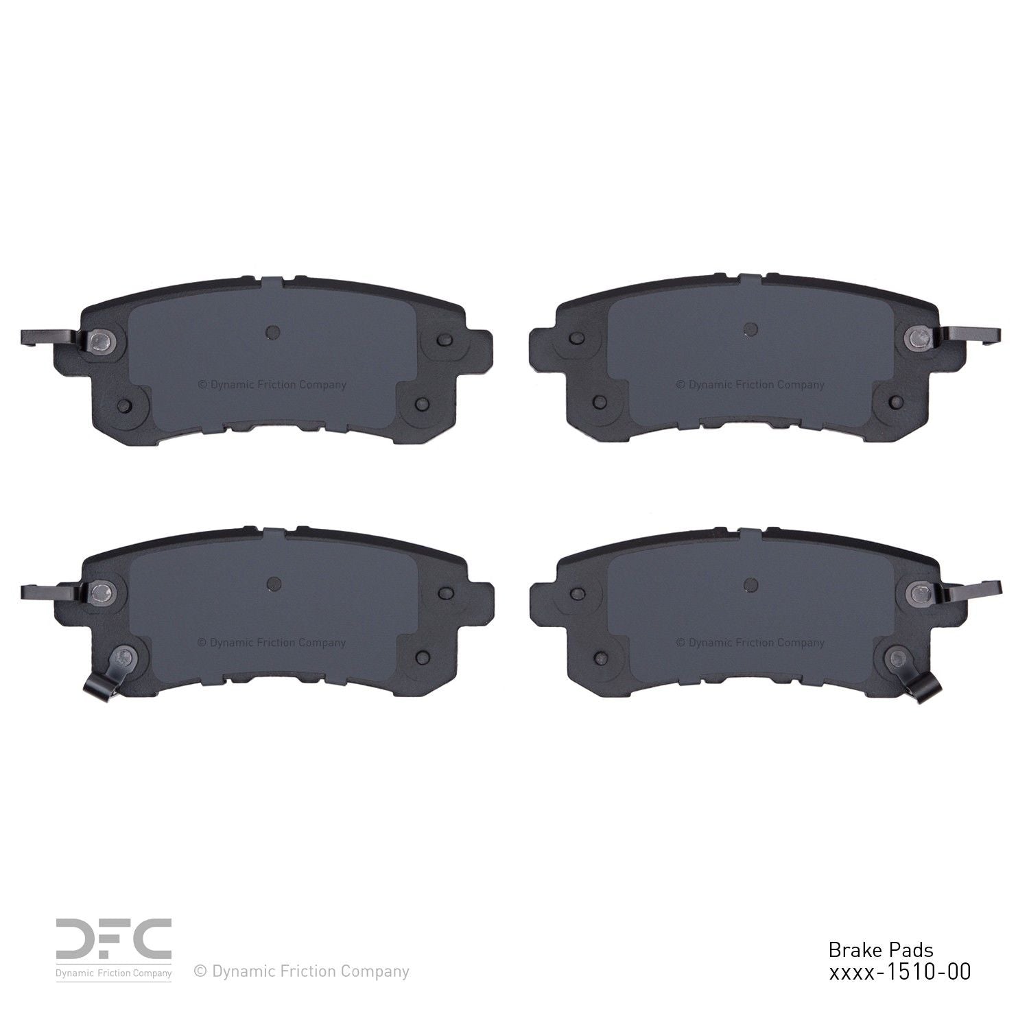 Back View of Rear Disc Brake Pad Set DYNAMIC 1310-1510-00