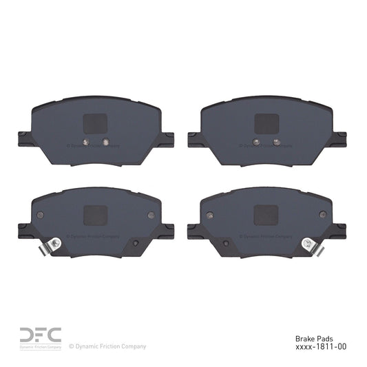 Back View of Front Disc Brake Pad Set DYNAMIC 1310-1811-00