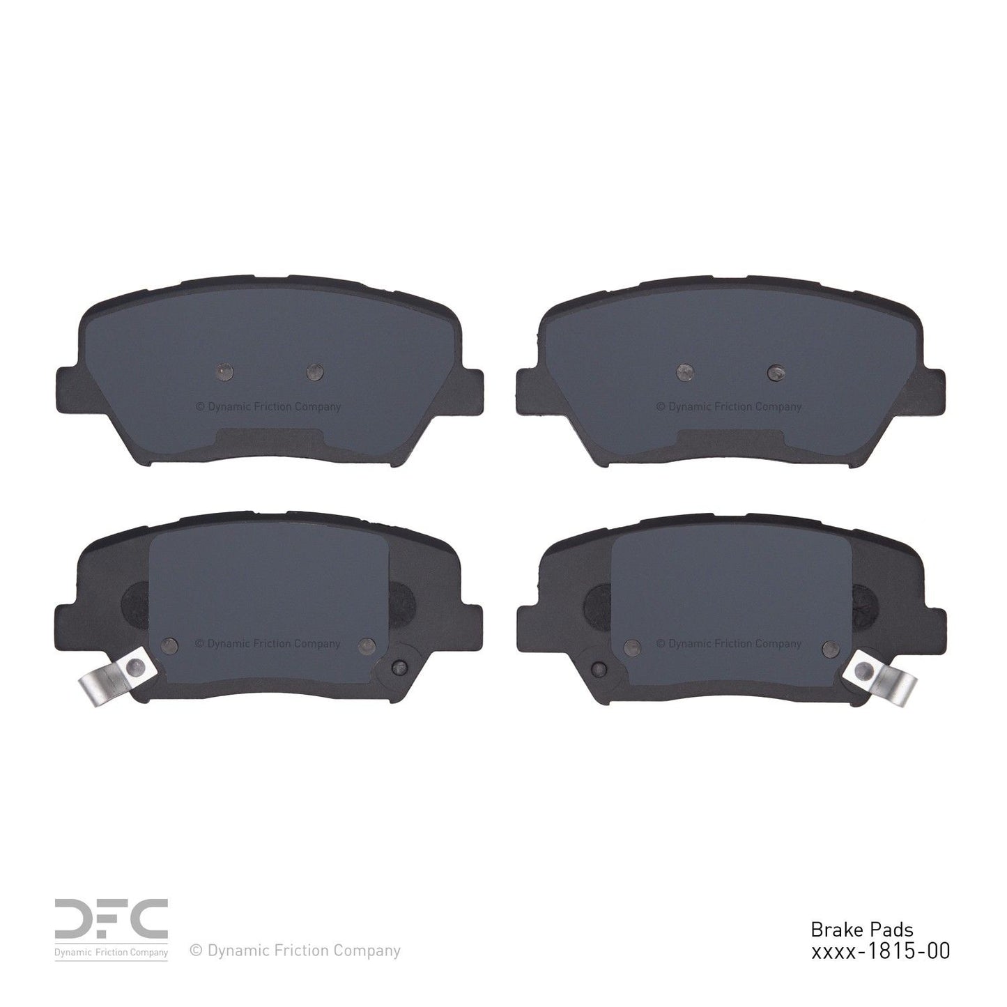 Back View of Front Disc Brake Pad Set DYNAMIC 1310-1815-00