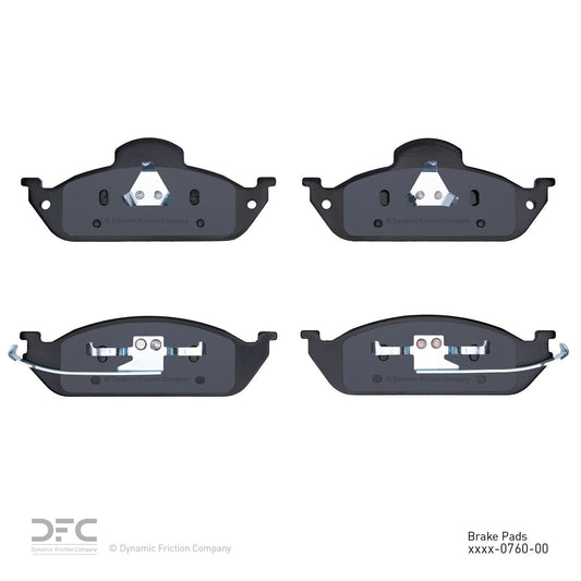 Back View of Front Disc Brake Pad Set DYNAMIC 1311-0760-00