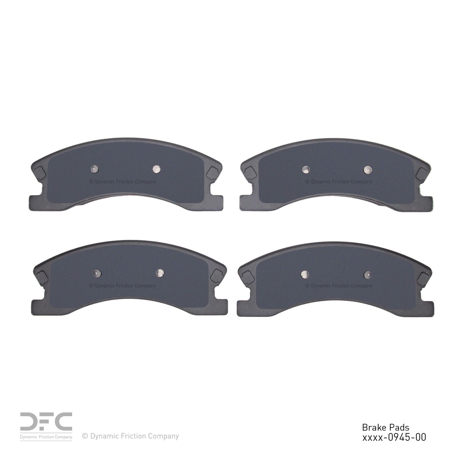 Back View of Front Disc Brake Pad Set DYNAMIC 1311-0945-00