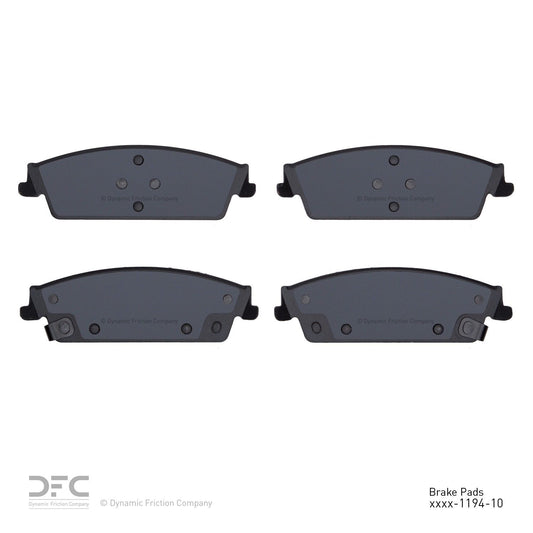 Rear Disc Brake Pad Set DYNAMIC 1400-1194-10 For Chevrolet GMC Cadillac