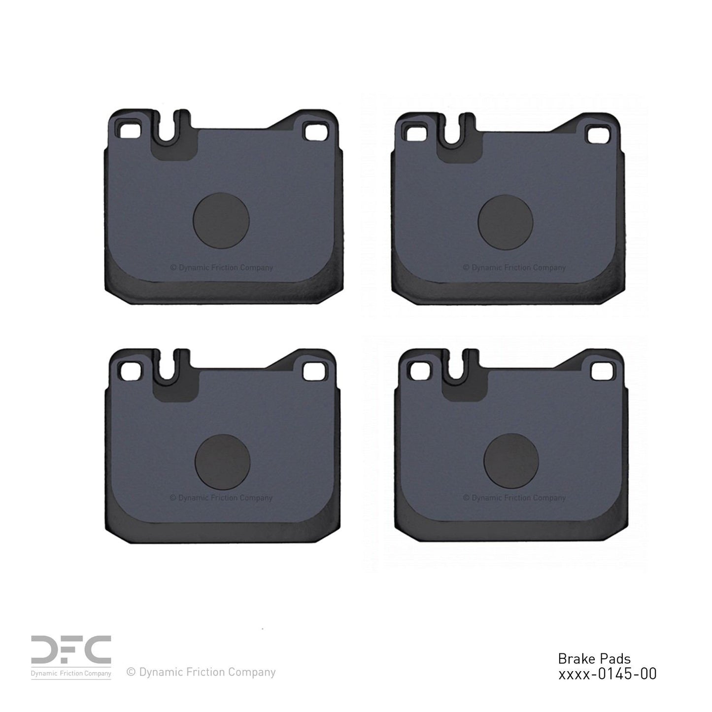 Back View of Front Disc Brake Pad Set DYNAMIC 1551-0145-00