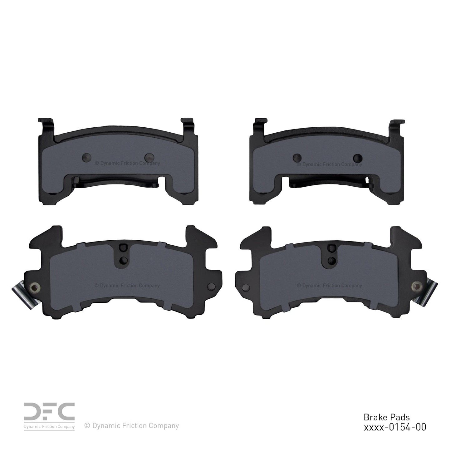 Back View of Front Disc Brake Pad Set DYNAMIC 1551-0154-00