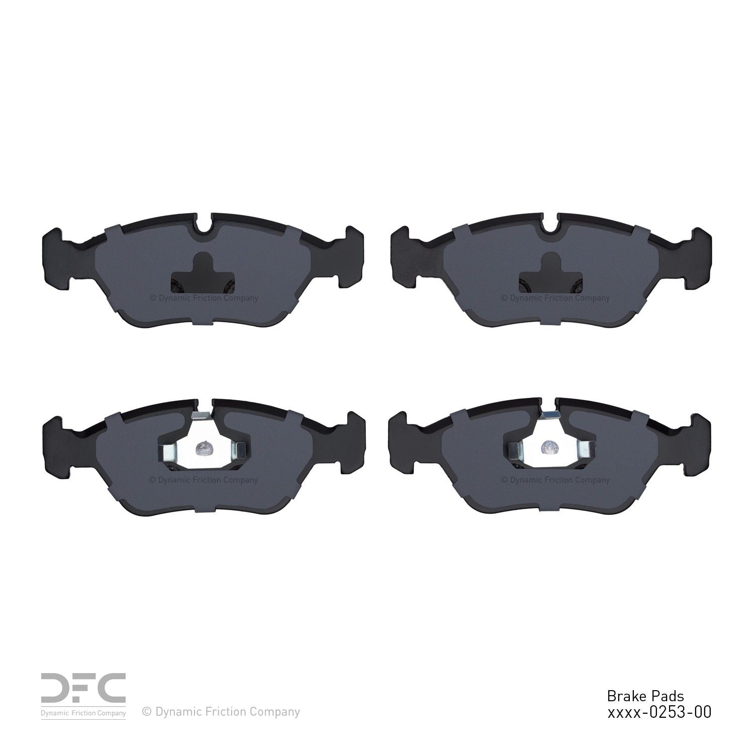 Back View of Front Disc Brake Pad Set DYNAMIC 1551-0253-00