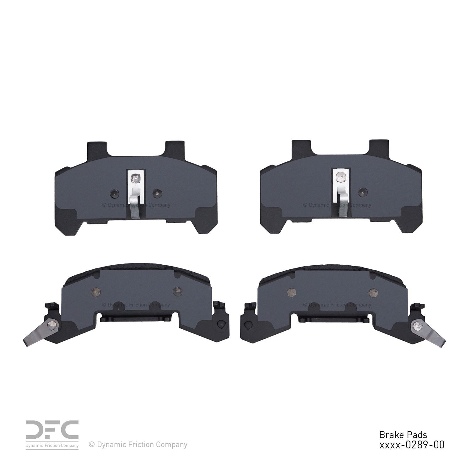 Back View of Front Disc Brake Pad Set DYNAMIC 1551-0289-00